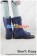 Naruto Cosplay Shoes Pleather Boots Blue