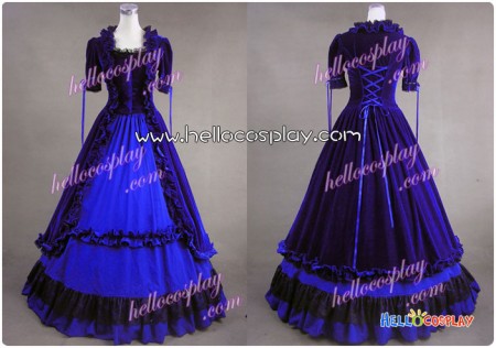 Gothic Renaissance Velvet Dress Gown Cosplay Prom
