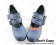 Matt Purple Ruffle Double Straps Chunky Sweet Lolita Shoes