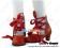 Matt Red Ballet Ribbon Lace Chunky Sweet Lolita Shoes