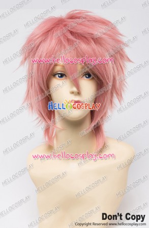 Blue Exorcist Cosplay Renzo Shima Wig Fairy Tail Natsu Wig 30CM Smoke Pink Universal Layered Short