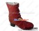 Red Three Bows Contracted Chunky Sweet Lolita Boots