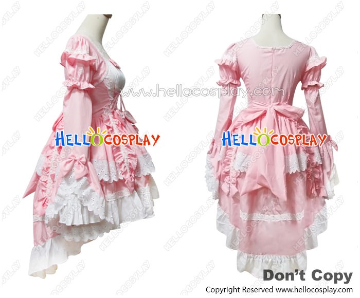 Angel Feather Cosplay Bonzer Swallowtail Pink Maid Dress