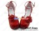 Red Alice Flower Ankle Strap Chunky Sweet Lolita Shoes