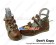 Light Brown Three Bows Straps Platform Princess Lolita Shoes