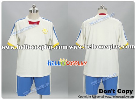 Inazuma Eleven Cosplay Japan Team Sports Uniform White Version