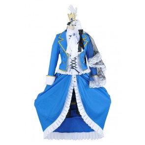 Black Butler Cosplay Ciel Phantomhive Blue Uniform White Camellia Costume