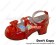 Mirror Red Ruffle Bow Straps Chunky Princess Lolita Shoes