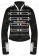 Black Silver My Chemical Romance Crop Military Jacket