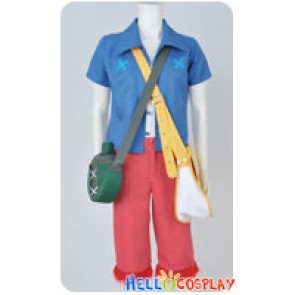 One Piece Strong World Cosplay Monkey D Luffy Costume Backpack Kettle Flight Cap