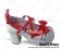 3 1/10'' Chunky Heel 1'' Platform PU Red Bow White Lolita Shoes