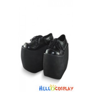 Matte Black NaNa Lacing Platform Punk Lolita Shoes