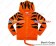Myplace Lovers Fashion Tiger Thicken Zipper Hoodie Jacket Orange