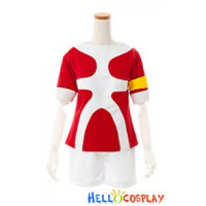 Inazuma Eleven Go 2 Cosplay Tenma Matsukaze Costume Red Uniform