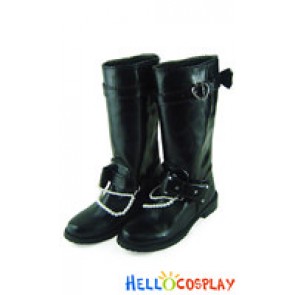 Special Black Instep Strap Pearl Chain Sweet Lolita Boots
