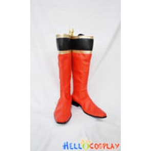 Tokusou Sentai Dekaranger Cosplay Red Boots New