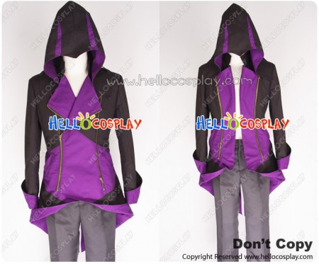 Assassin's Creed III Cosplay Costume Connor Black Purple Jacket