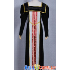 Historical Retro Dress Costume Vintage Black Gown