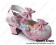Princess Lolita Shoes Sweet Pink White Lace Straps Bows Chunky Heel