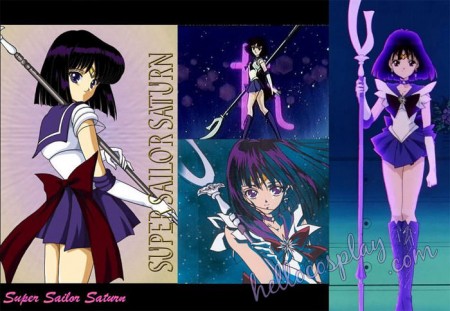 Sailor Moon Cosplay Saturn Tomoe Hotaru Boots Purple