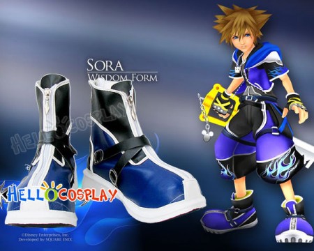 Kingdom Hearts II Cosplay Sora Boots Shoes