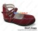 Wine Red Suede Ankle Straps Flat Sweet Lolita Shoes