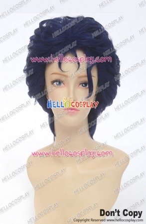 JoJo's Bizarre Adventure Cosplay Jotaro Kujo Wig Curly Short Dark Blue