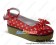 Red With White Polka Dots Ankle Strap Lolita Shoes