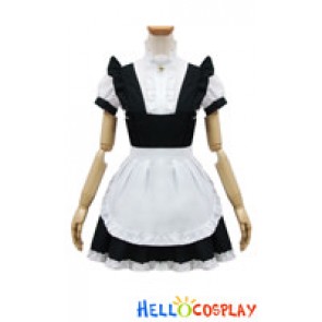 Angel Feather Cosplay Bell Black Cat Maid Dress
