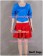 Smallville Supergirl Cosplay Blue Red Girl Uniform Costume Dress