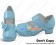Blue Chunky Round Bow Punk Princess Lolita Shoes