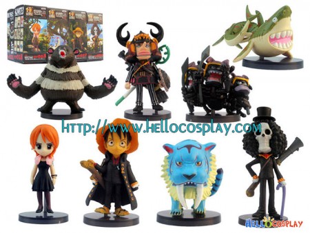 One Piece Cosplay Fingures 8 Sets