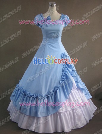 Victorian Lolita Southern Belle Evening Gothic Lolita Dress Sky Blue