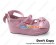 Princess Lolita Shoes Platform Pink Matte Ankle Crossing Straps Bows