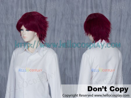 Red Black Cosplay Short Layer Wig