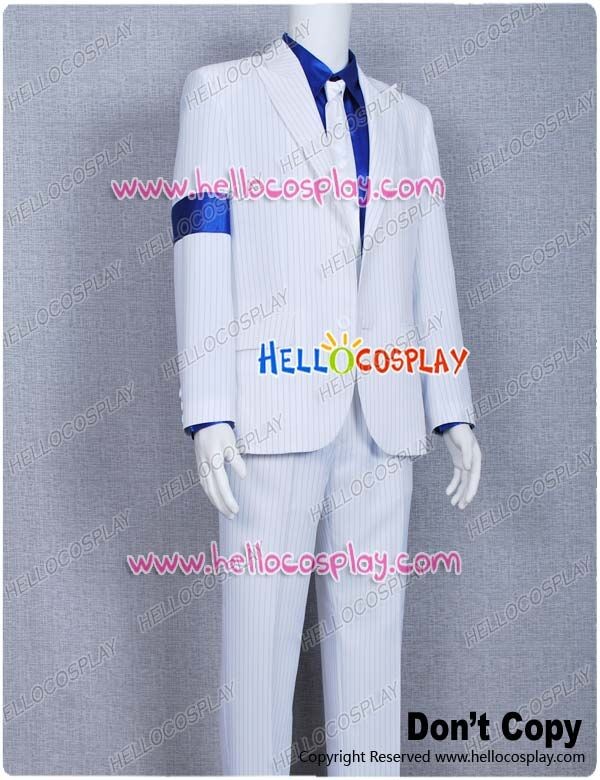 Michael Jackson Smooth Criminal White Suit Uniform Cosplay Concert Costume Men