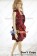 Party Cosplay Wine Red Cape Lady Sling Dress Uniform Costume