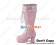 Pink White Heart Ruffle Chunky Princess Lolita Long Boots