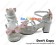 White Pink Bows Instep Straps Chunky Princess Lolita Shoes