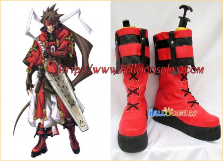 Guilty Gear XX Cosplay Sol Badguy Boots Red