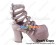 Mirror Pink Buckle Crossing Straps Chunky Punk Lolita Shoes