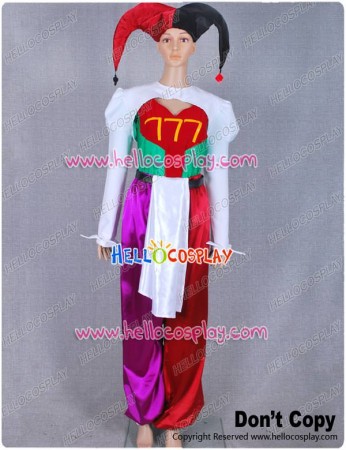 Pierrot Bolneze Female Clown Joker Cosplay Costume From Yakitate Japan