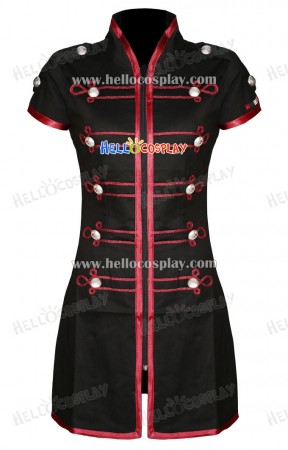 Black Red My Chemical Romance Emo Military Parade Dress