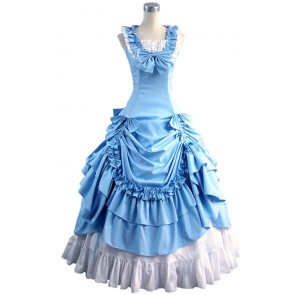 Southern Belle Lolita Ball Gown Prom Dress Skirt Blue Dress