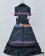 Renaissance Gothic Cotton Black Dark Blue Ball Gown Lolita Dress