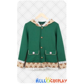 Date A Live Cosplay Yoshino Green Rabbit Jacket Coat Costume