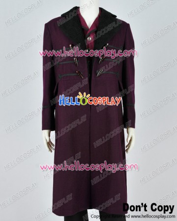 Doctor Cosplay Dr 11th Purple Trench Coat Costume