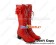 Matt Red Bows Lace Up Ruffle Chunky Princess Lolita Boots