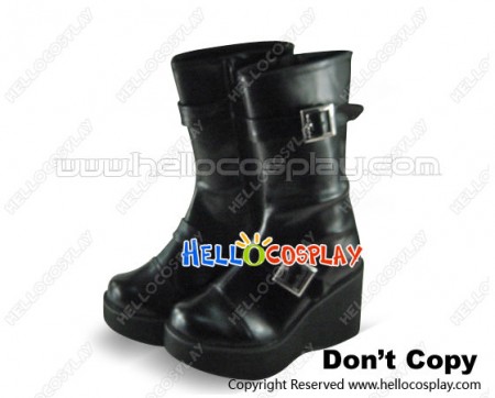 Black NaNa Buckles Platform Punk Lolita Boots