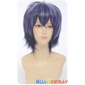 Black Bullet Cosplay Rentarō Satomi Wig Streaked Short Black Purple Blue